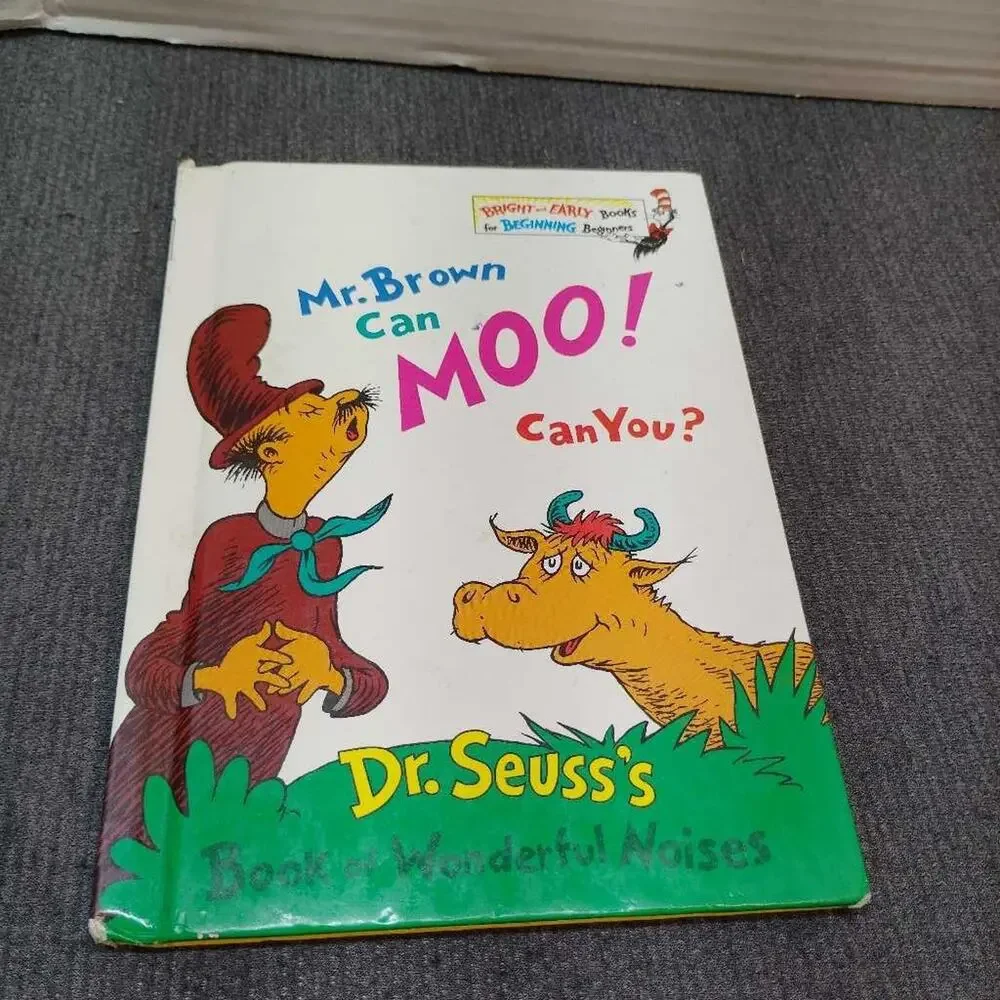 Dr Seuss Beginner Books Lot Cat in the Hat Fox in Socks Foot Book Mr Brown Moo